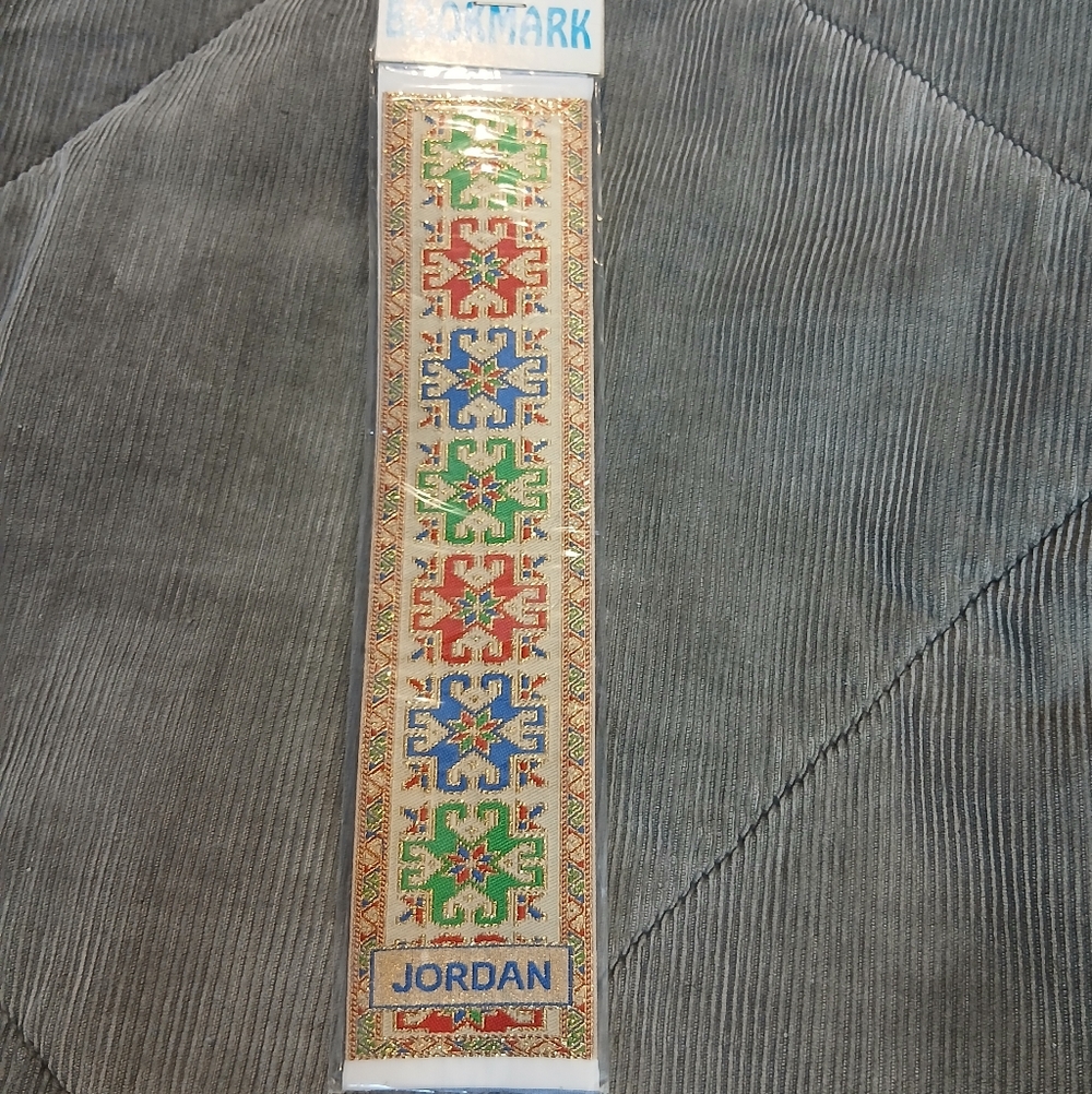 Vintage Dead Stock Miniator Woven Rug Design Bookmark Made In Jordan New - Picture 3 of 15